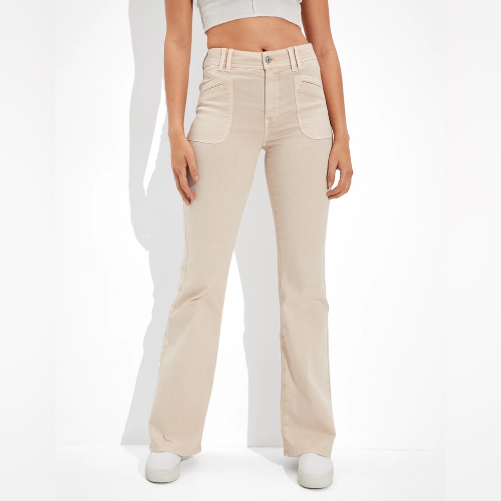 AE Super High-Waisted Flare Jean Size 12 Short
